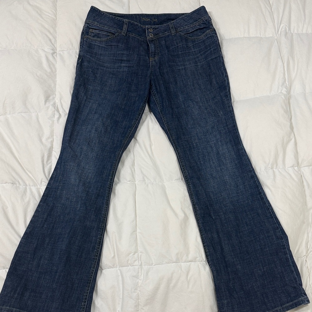 LONDONJEAN Dark Blue Flare Women's Jeans